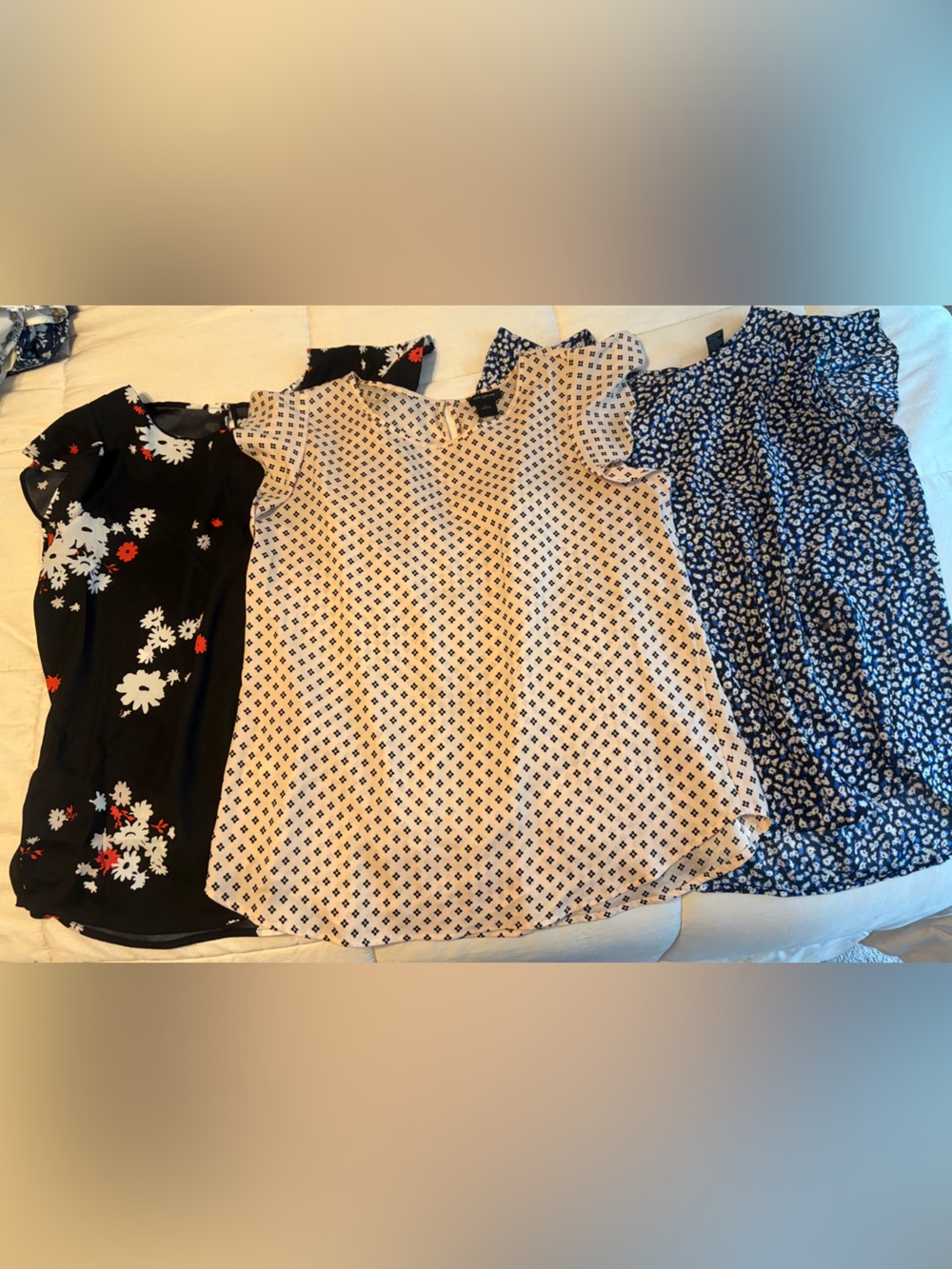 3 Ann Taylor flutter cap sleeve blouses